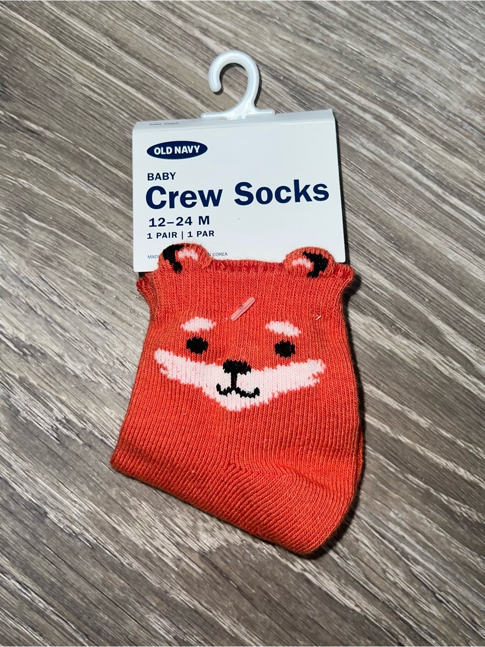 Old Navy Baby Fox Crew Socks 12-24m